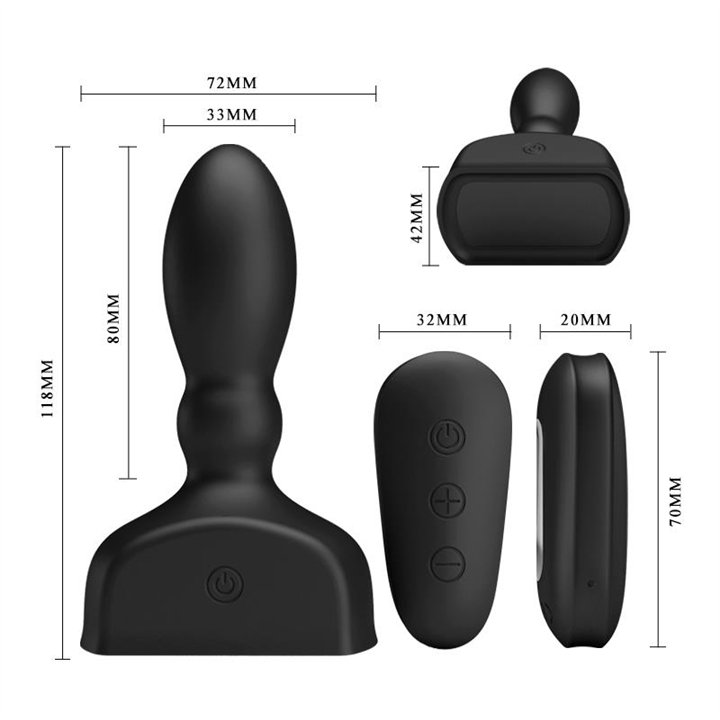 Inflatable Butt Plug with Remote Control Mr. Play - BI-040066W-MR - Teknashop Ltd