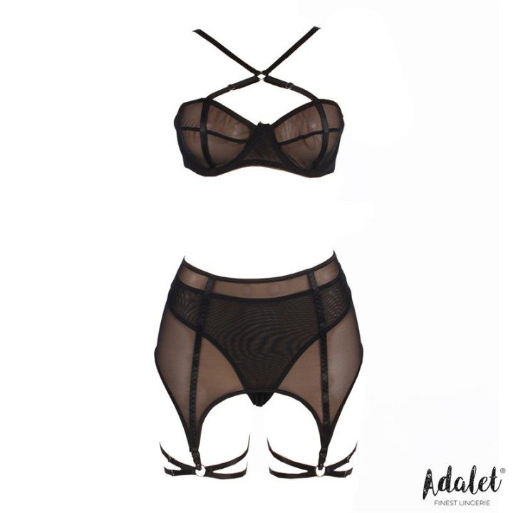 Aria Bra, Thong, Garter and Leg Ring Set - A-313 - Teknashop Ltd