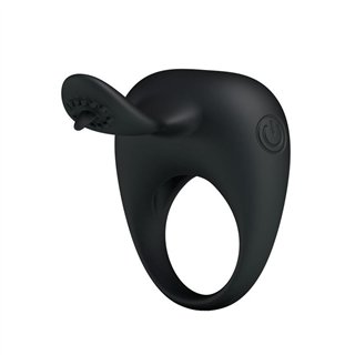 Pretty Love Anillo Vibrador Tonguo Negro - BI-210135 - Teknashop Ltd