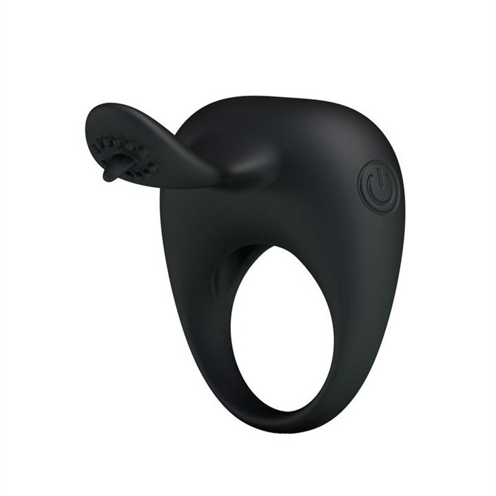 Pretty Love Anillo Vibrador Tonguo Negro - BI-210135 - Teknashop Ltd