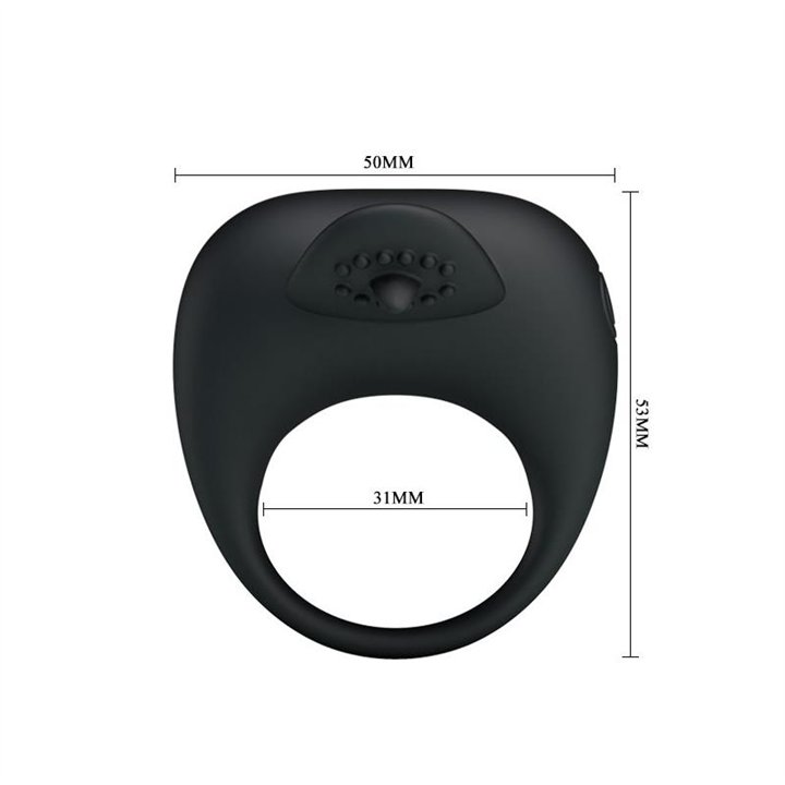 Pretty Love Anillo Vibrador Tonguo Negro - BI-210135 - Teknashop Ltd