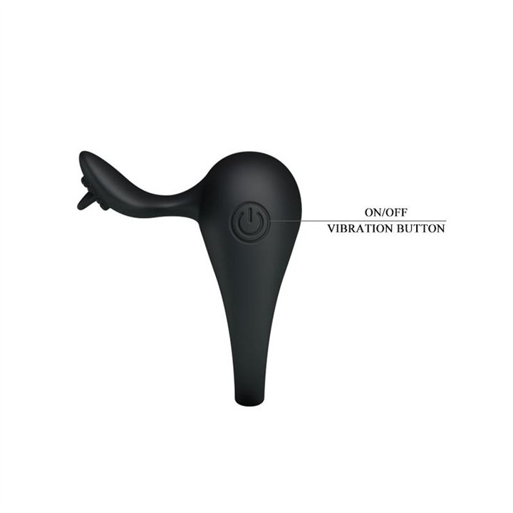 Pretty Love Anillo Vibrador Tonguo Negro - BI-210135 - Teknashop Ltd