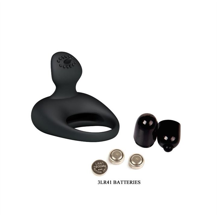 Pretty Love Anillo Vibrador Tonguo Negro - BI-210135 - Teknashop Ltd