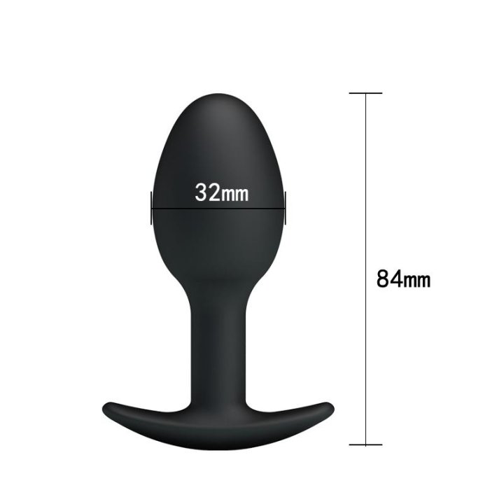 Anal Plug Black with Ball - BI-040033 - Teknashop Ltd