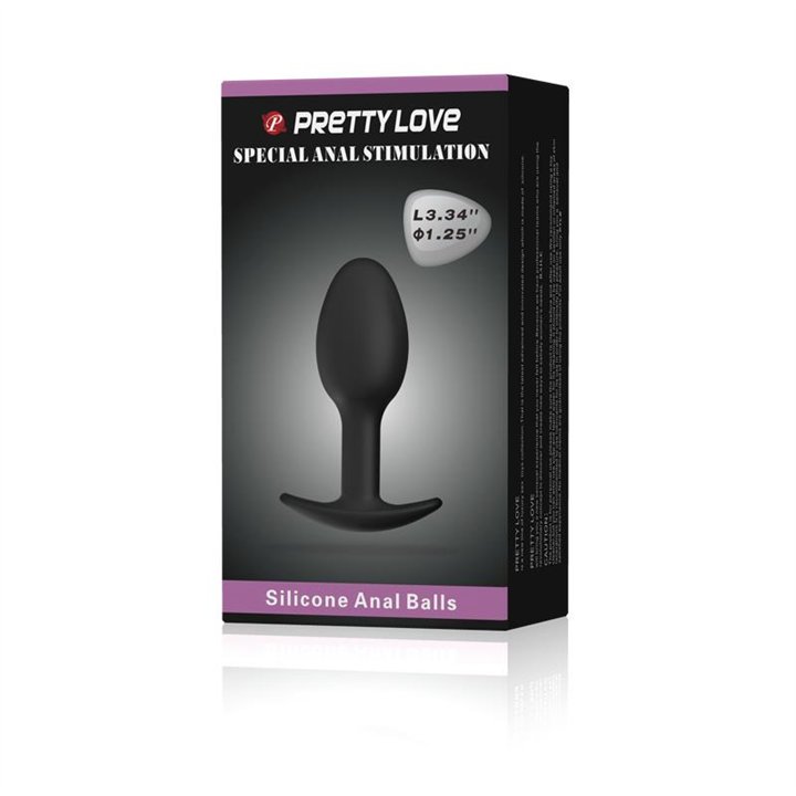 Anal Plug Black with Ball - BI-040033 - Teknashop Ltd
