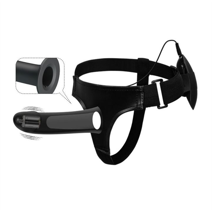 Vibrating Strap On with Hollow Dildo Vito - BW-022055 - Teknashop Ltd