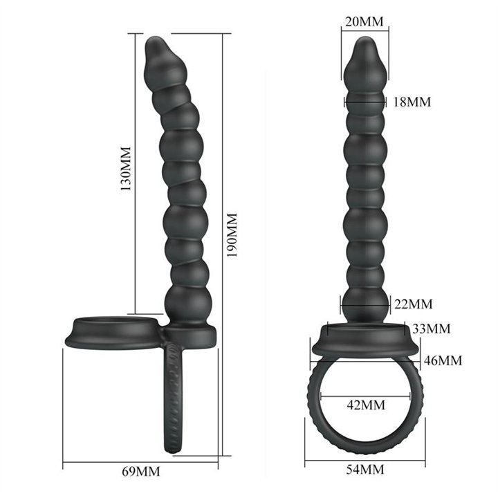 Dillion Anal Chain with Penis Ring - BI-210331 - Teknashop Ltd