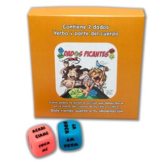 Set 2 Fluorescent Dice Action and Body Part - 8412345013607 - Teknashop Ltd