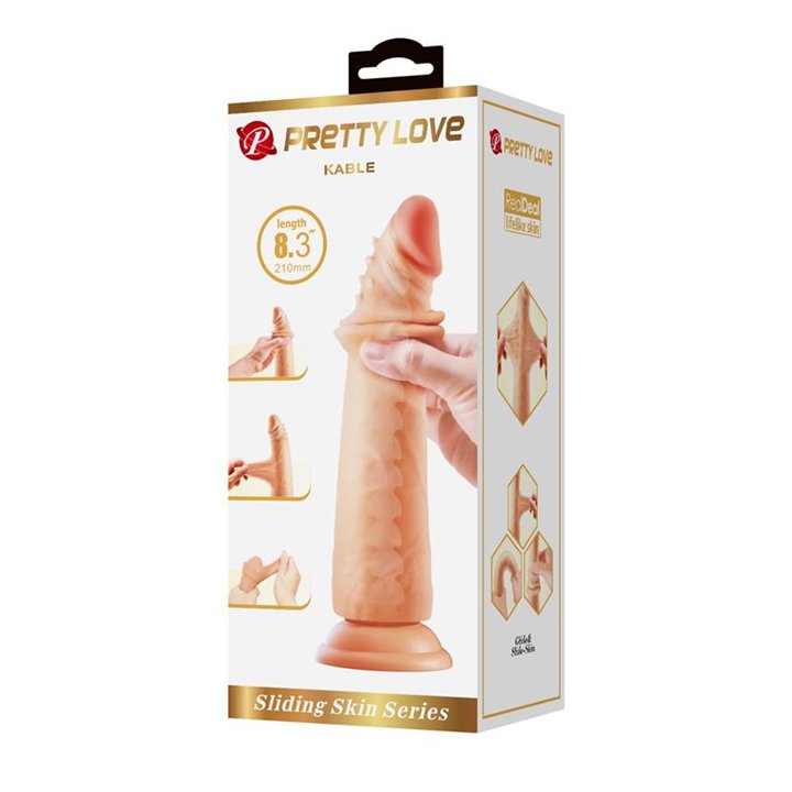 Kable Sliding Skin Realistic Dildo 8.3 - 21 cm - BW-007006NRG - Teknashop Ltd