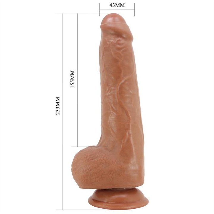 Sliding Skin Realistic Dildo with Testicles 23.3 cm - BW-008116LP-1 - Teknashop Ltd