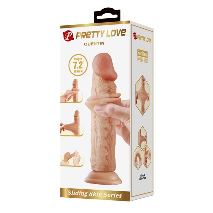 Sliding Skin Realistic Dildo 18.4 cm - BW-008126LP - Teknashop Ltd
