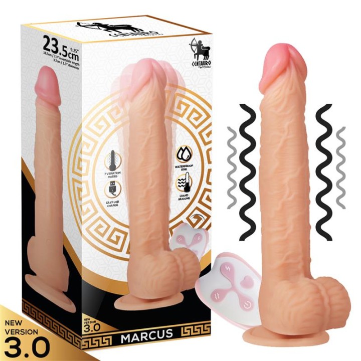 Marcus Realistic Vibrating Dildo with Remote - IN-041 - Teknashop Ltd
