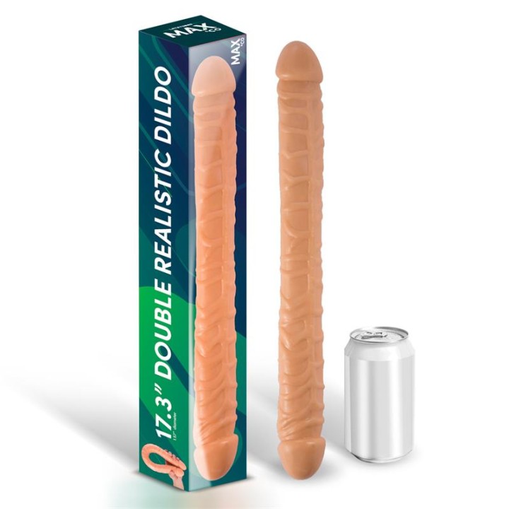 Trent Double Realistic Dildo Flesh 17,3 - 44 cm - MX-962 - Teknashop Ltd