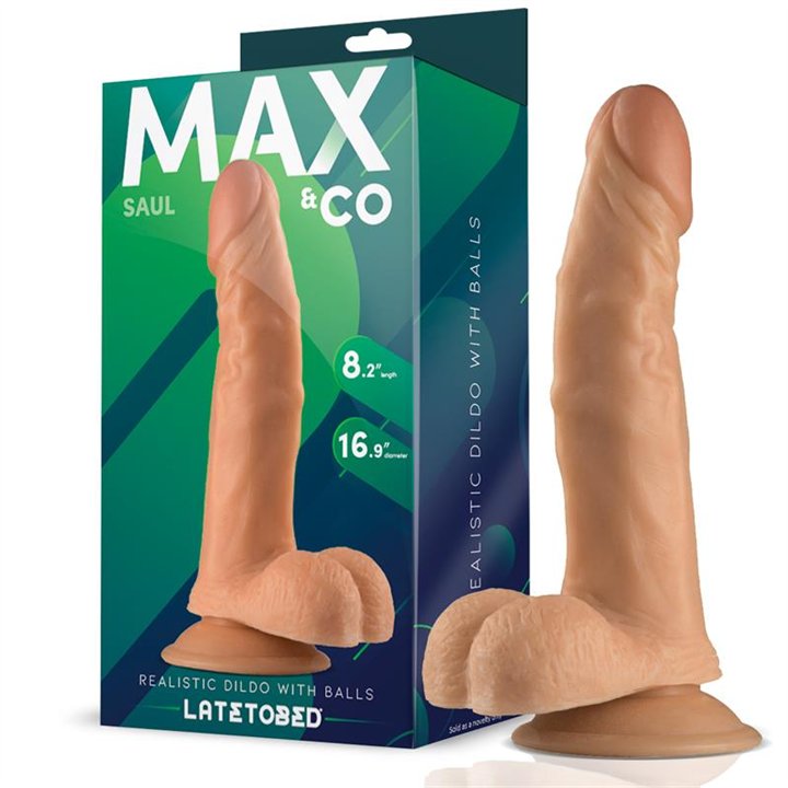 Saul Realistic Dildo with Testicles Flesh 8,25 - 21 cm - MX-958 - Teknashop Ltd