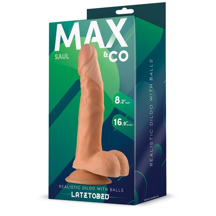 Saul Realistic Dildo with Testicles Flesh 8,25 - 21 cm - MX-958 - Teknashop Ltd