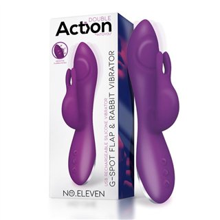 No. Eleven Vibrator with Bunny, G-Spot and Pulse Function Magnetic USB Silicone - AC-227 - Teknashop Ltd