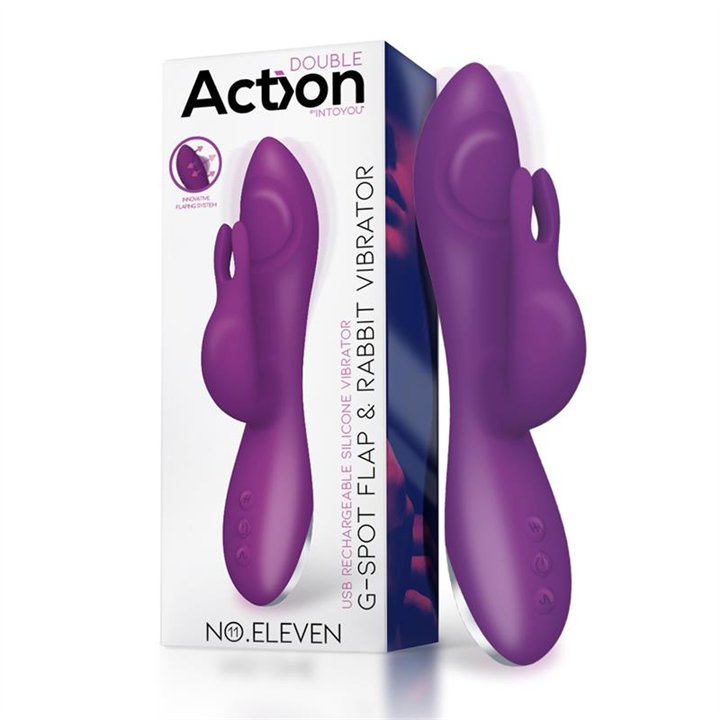 No. Eleven Vibrator with Bunny, G-Spot and Pulse Function Magnetic USB Silicone - AC-227 - Teknashop Ltd