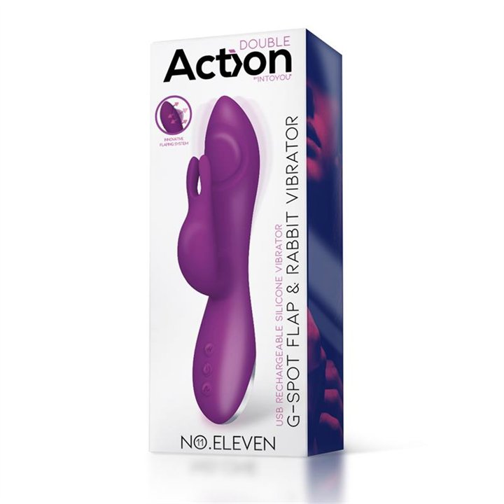 No. Eleven Vibrator with Bunny, G-Spot and Pulse Function Magnetic USB Silicone - AC-227 - Teknashop Ltd