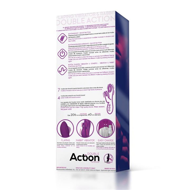 No. Eleven Vibrator with Bunny, G-Spot and Pulse Function Magnetic USB Silicone - AC-227 - Teknashop Ltd