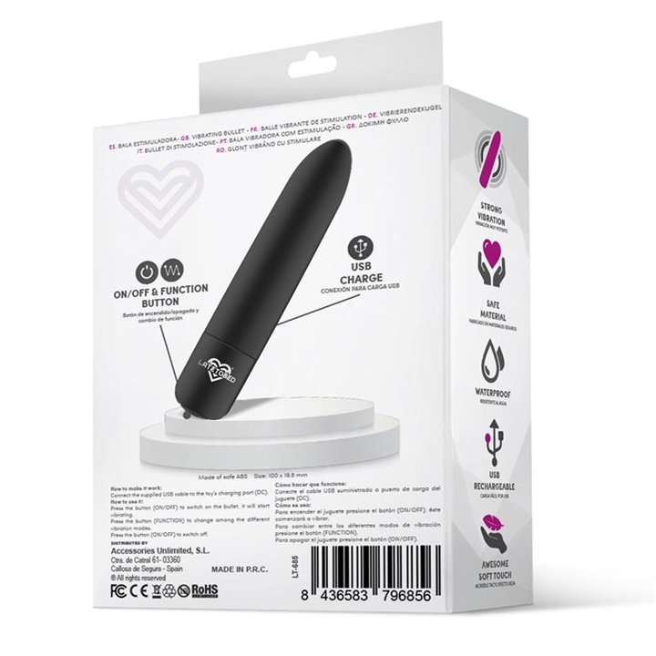 Shoty Vibrating Bullet USB 10 Speeds Powerful Motor Black - LT-685 - Teknashop Ltd