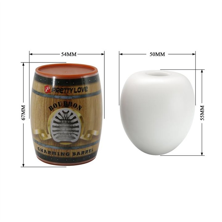 Bourbon Barrel Shaped Male Masturbator - BM-00900T91-2 - Teknashop Ltd