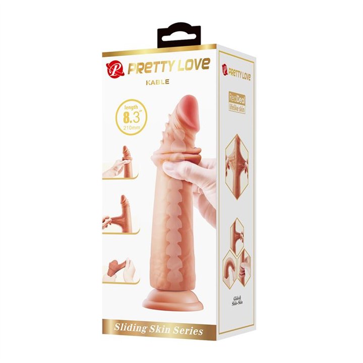 Kable Sliding Skin Realistic Dildo 8.3 - 21 cm - BW-007006NRG-1 - Teknashop Ltd