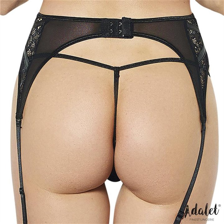 Luva Garter with Floral Lace and Thong Set - A-439 - Teknashop Ltd
