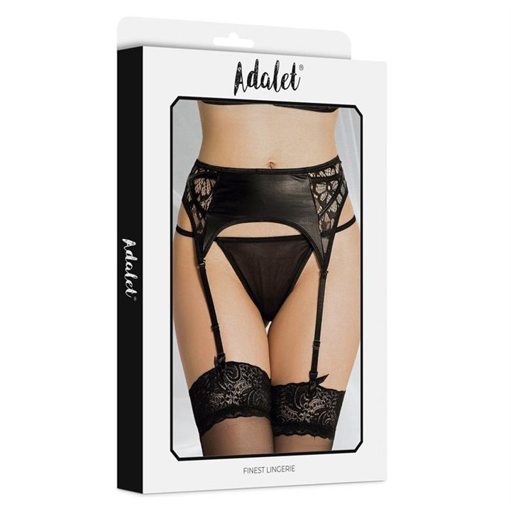 Luva Garter with Floral Lace and Thong Set - A-439 - Teknashop Ltd