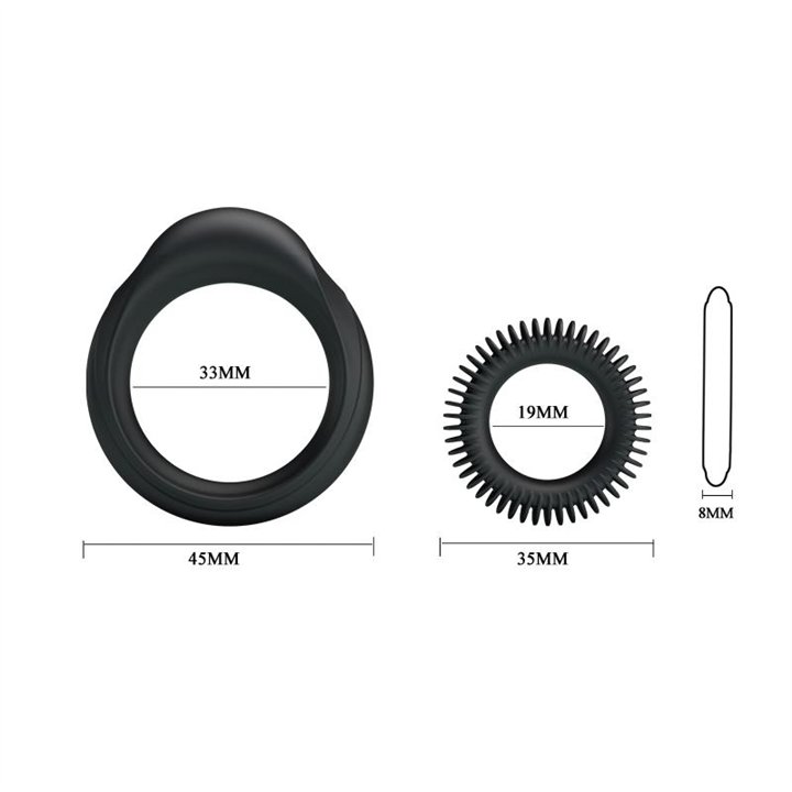 Manhood Set of 2 Cock Ring - BI-210153 - Teknashop Ltd