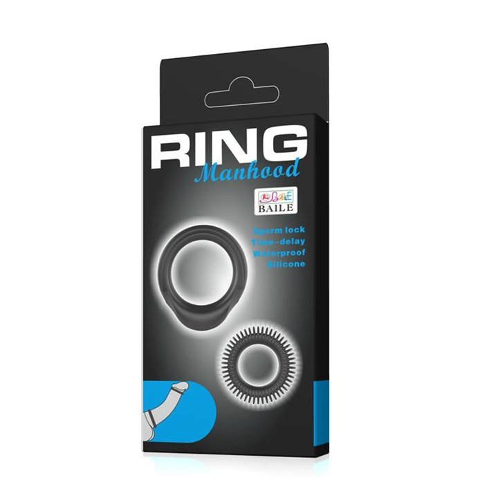 Manhood Set of 2 Cock Ring - BI-210153 - Teknashop Ltd