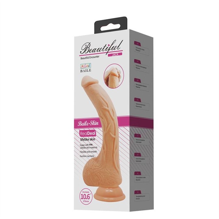 Jack Flexible Realistic Dildo 10.6 - BW-008039NR - Teknashop Ltd