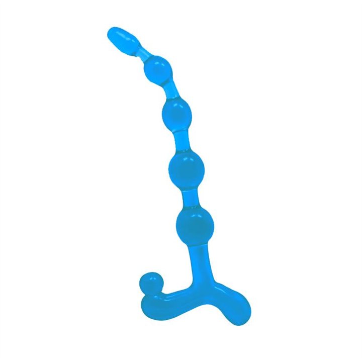 Bendy Twist Anal Beads Blue - BI-040005 BLUE - Teknashop Ltd