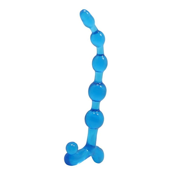 Bendy Twist Anal Beads Blue - BI-040005 BLUE - Teknashop Ltd