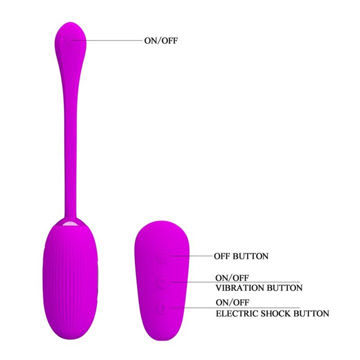 Shock Fun Vibrating Egg with Electro Shock and Remote Control - BI-014609W - Teknashop Ltd
