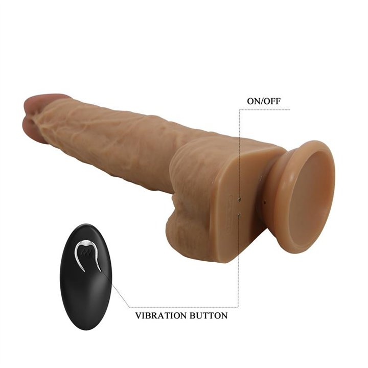 Jonathan Dildo with Vibration and Thrusting with Remote Control - BW-008111W - Teknashop Ltd