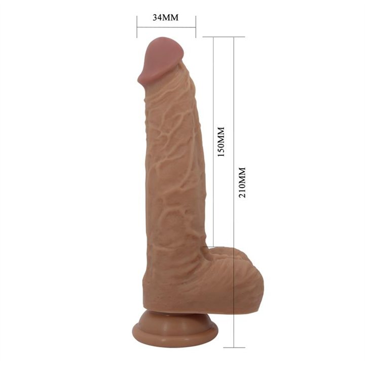 Jonathan Dildo with Vibration and Thrusting with Remote Control - BW-008111W - Teknashop Ltd