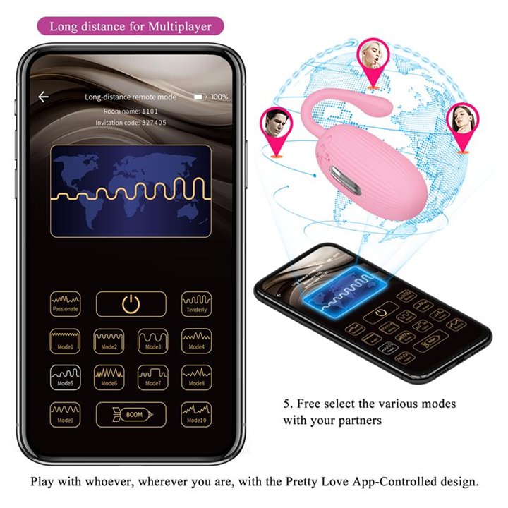 Doreen Vibrating Egg with Electro Shock and APP - BI-014609HP-1 - Teknashop Ltd