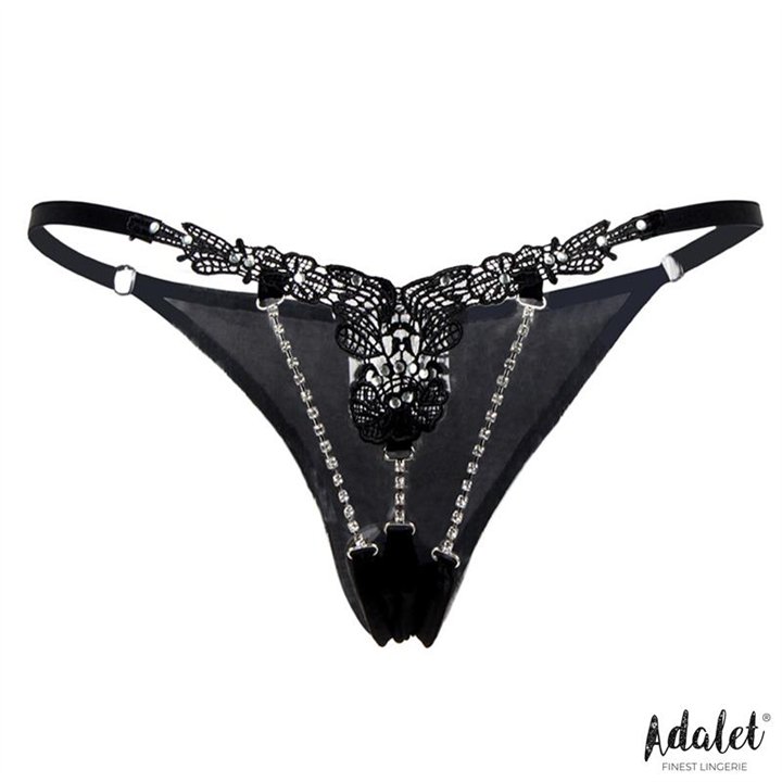 Emillie Lace Thong with Breads - A-379 - Teknashop Ltd