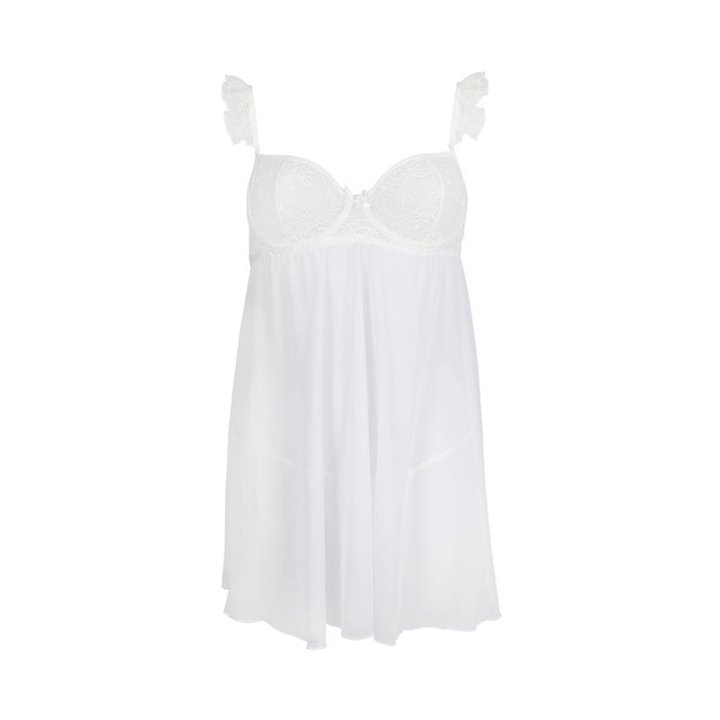 Milagros Chemise and Thong White - 5901721608566 - Teknashop Ltd
