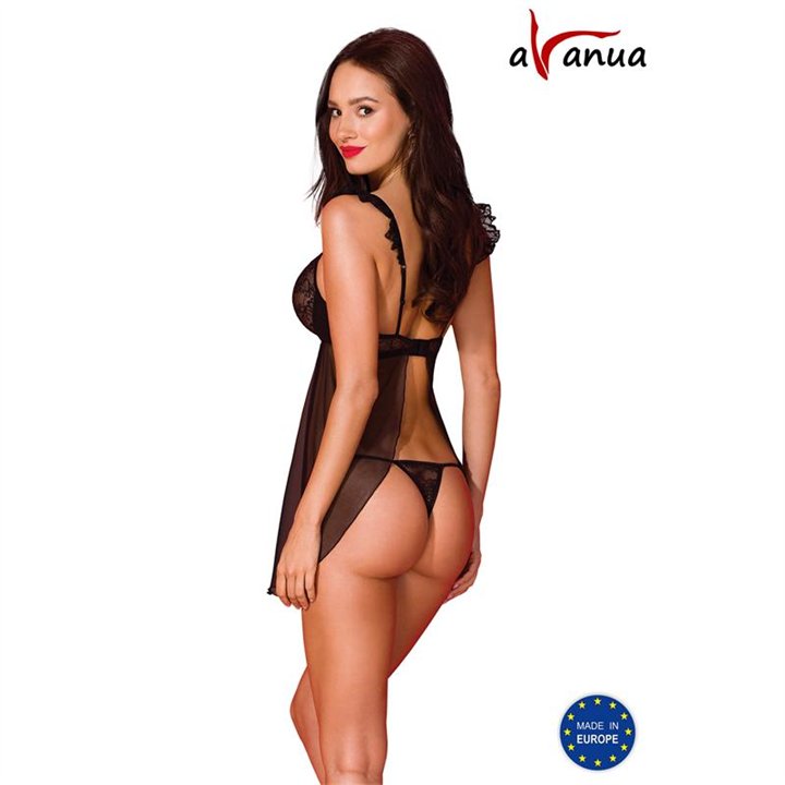 Milagros Chemise and Thong Black - 5901721608535 - Teknashop Ltd