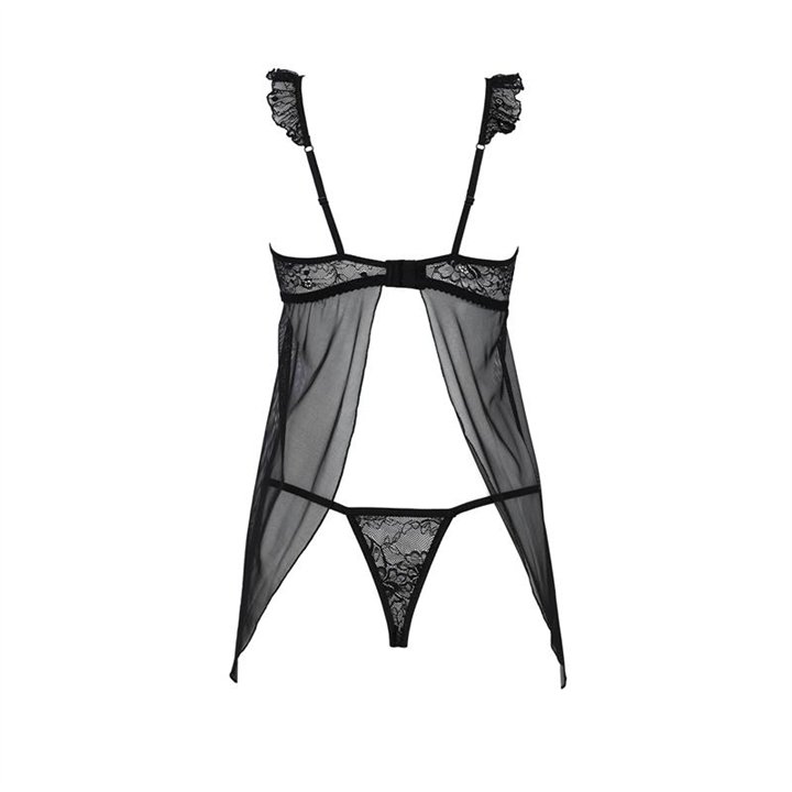 Milagros Chemise and Thong Black - 5901721608535 - Teknashop Ltd