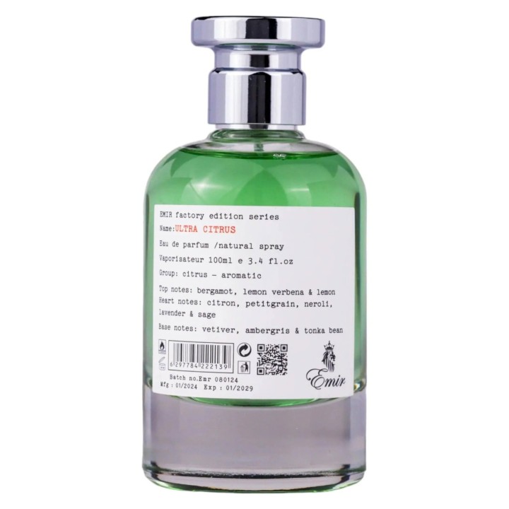 Emir, Ultra Citrus Factory Edition, Eau De Parfum, Unisex, 100 ml - Teknashop Ltd