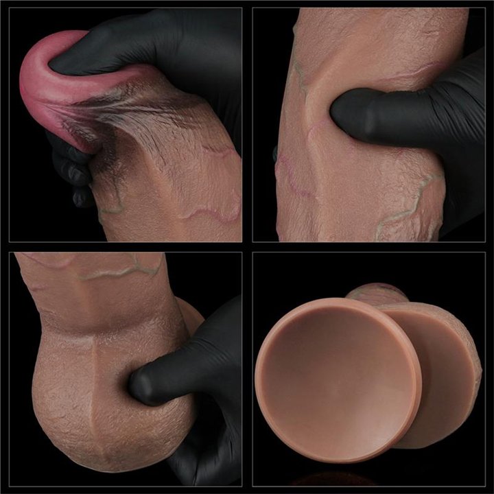 Dildo Dual Layered Silicone XXL 9.5 - LO-LV411061 - Teknashop Ltd