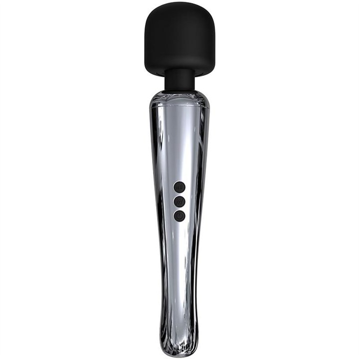 Silvery High-Tech Wand Super Powerful Wireless USB Chrome Silicone - AC-173 - Teknashop Ltd