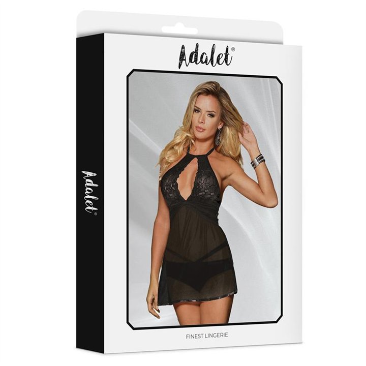 Nova Open Back Babydoll and Thong - A-347 - Teknashop Ltd