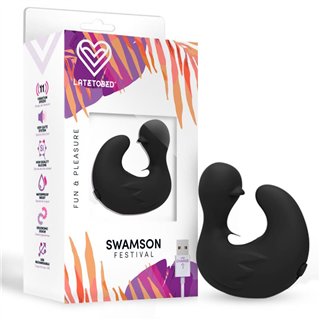 Swamson Stimulator Duckling Thimble USB Silicone Black - LTB-175 - Teknashop Ltd