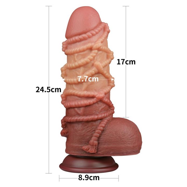 Dildo Dual Layer King Size Nature 9.5 - LO-LV411072 - Teknashop Ltd