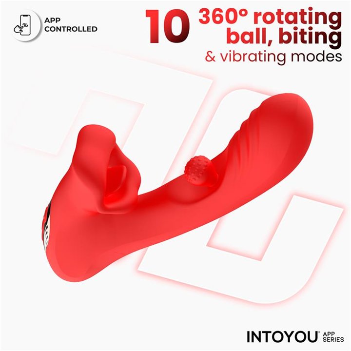 Franky Biting and Rotating Ball Vibrator with App - IN-220 - Teknashop Ltd