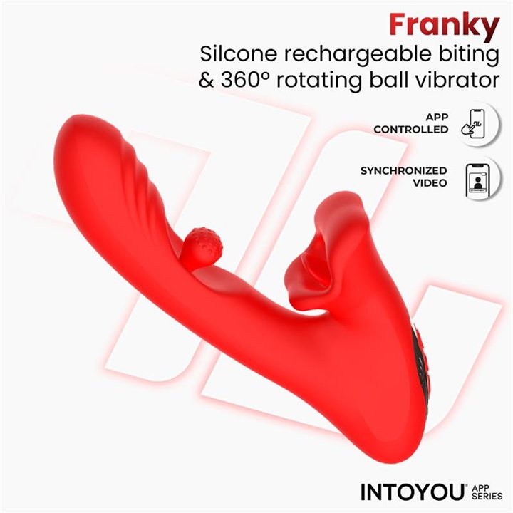 Franky Biting and Rotating Ball Vibrator with App - IN-220 - Teknashop Ltd