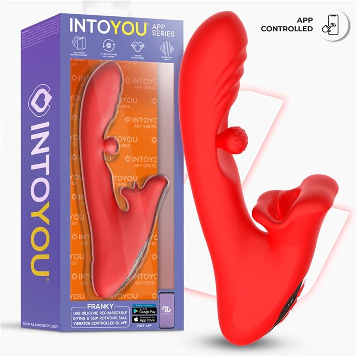 Franky Biting and Rotating Ball Vibrator with App - IN-220 - Teknashop Ltd